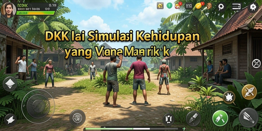 Tampilan gameplay DKK yang penuh warna dan interaktif.