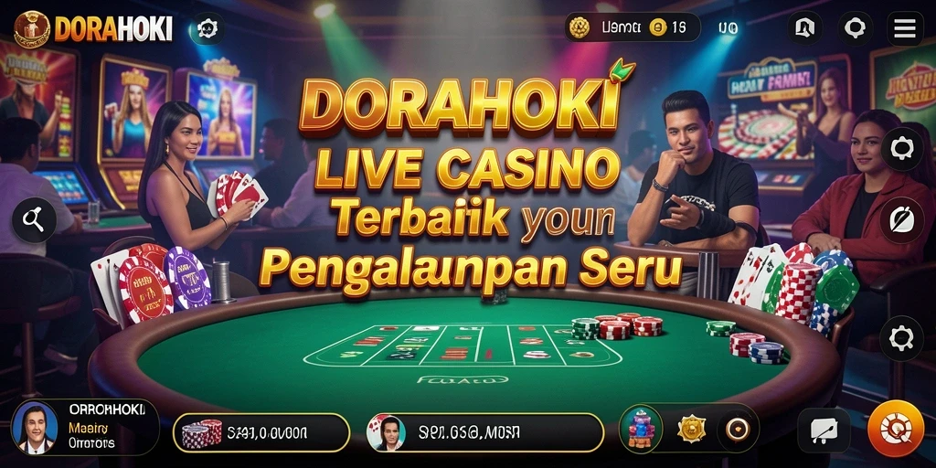 Tampilan gameplay DORAHOKI yang menarik dalam suasana Live Casino.