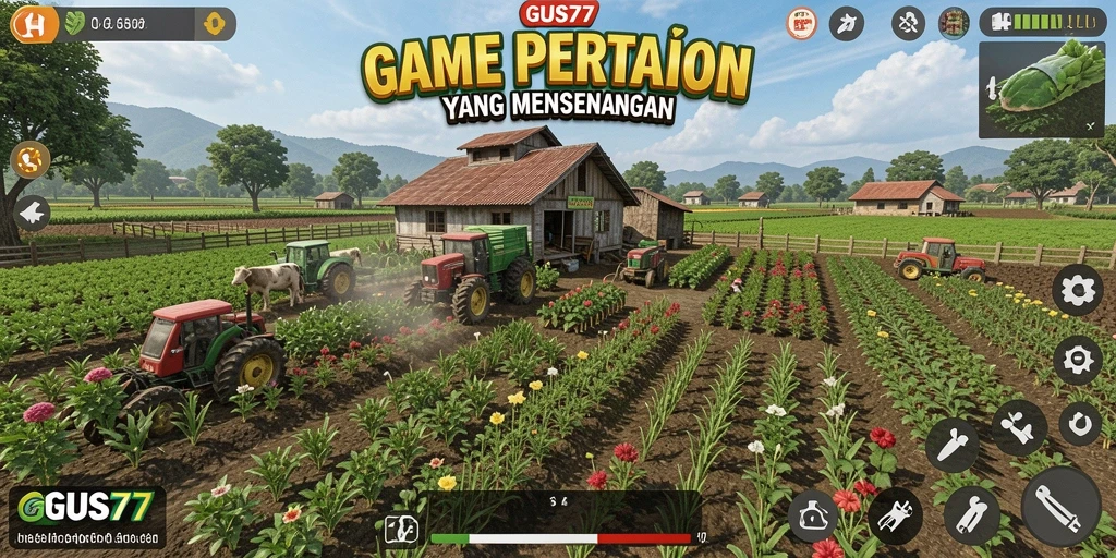 Screenshot GUS77 menampilkan gameplay bertani yang seru dan menarik.