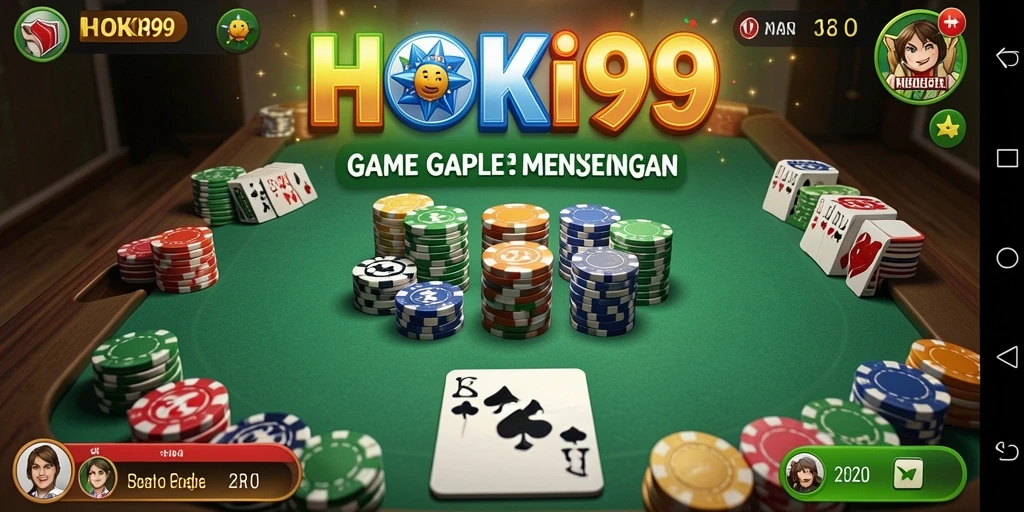 Tampilan gameplay seru dalam HOKI99 dengan kartu Gaple.
