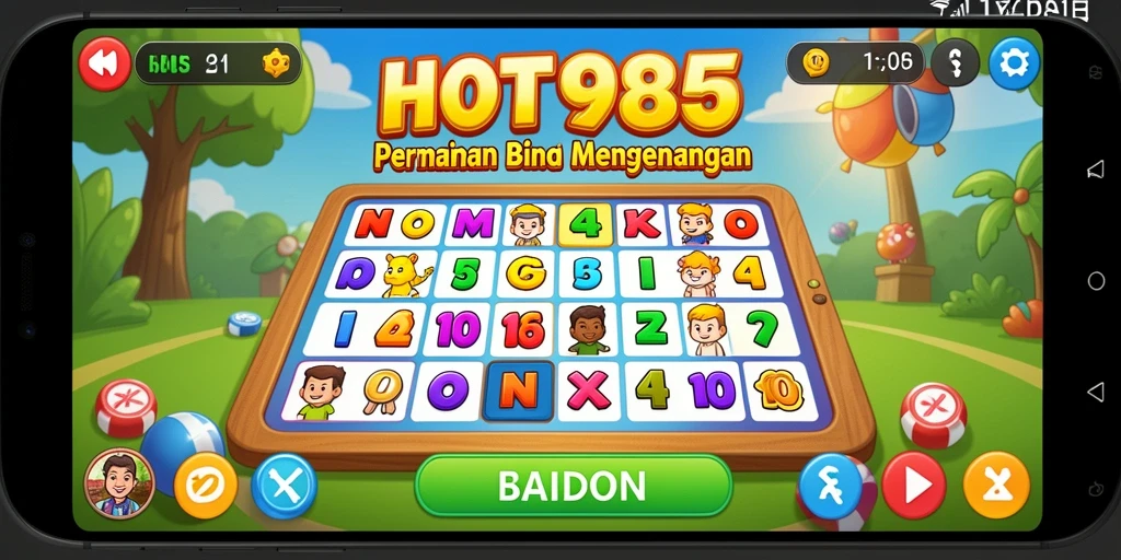 Tampilan gameplay seru dari HOT985 yang menampilkan Bingo.