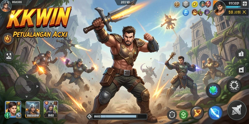 Screenshot gameplay KKWIN yang menegangkan dan penuh aksi.