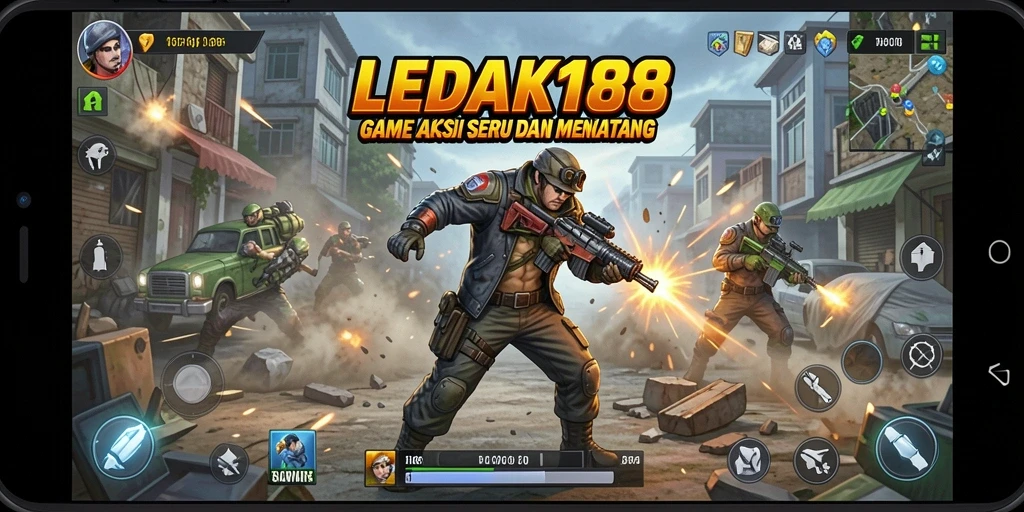 Tampilan gameplay mendebarkan dari LEDAK188 dengan aksi yang intens.