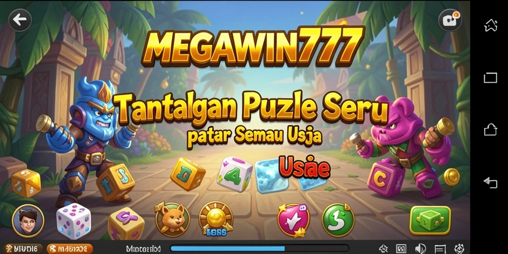 Screenshot utama dari MEGAWIN777 menunjukkan gameplay Puzzle yang menantang dan menarik.