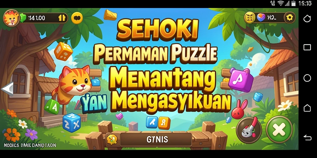 Tampilan gameplay seru dari permainan Puzzle SEHOKI.